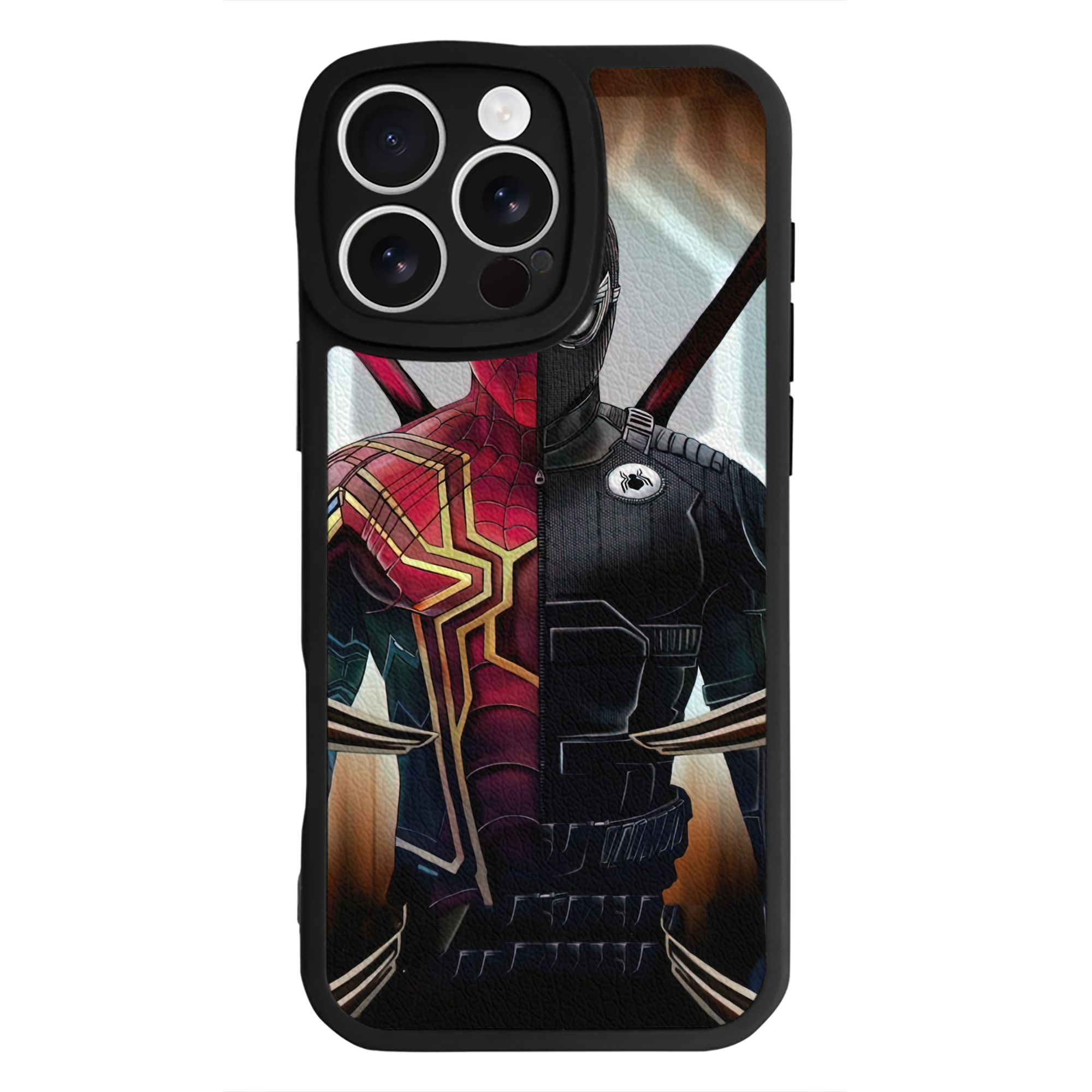 Spider Man スパイダーマン 【iPhone 16シリーズ対応】シリコンスマホケース（レザー調） 材質：シリコン